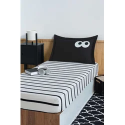 Lessentiel Maison Komplet posteljine Funny, 100x220 cm, Crno-beli