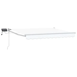Ručna zlačivna tenda s LED diodama Bijeli 3,5 x 2 m