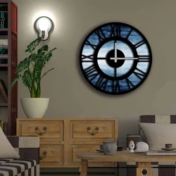 Opviq MDF Zidni sat 50cm Šareni