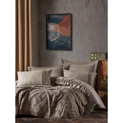 Aberto Design Komplet posteljina Freya, 220x240 cm, Smeđa