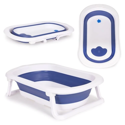 ECO TOYS Sklopiva kadica za bebe sa odvodom, plava