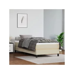 Okvir za krevet s oprugom krem 90x200 cm od umjetne kože