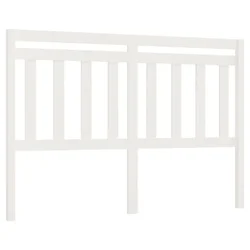 Uzglavlje za krevet bijelo 140 x 4 x 100 cm od masivne borovine