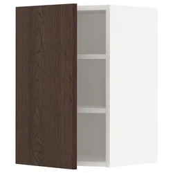 METOD Viseča omarica s policami, bela/Sinarp rjava, 40x60 cm