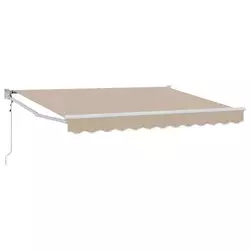 Povlačivi tende Bež 2,5 x 2 m Poliester i metal