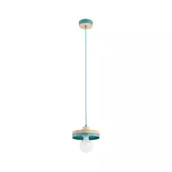Luster na sajli LARSO 1xE27/15W/230V mint zelena/bež