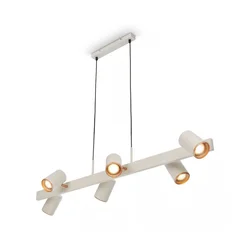 Briloner 4058064 - Luster na sajli ERA 6xGU10/10W/230V krem boje