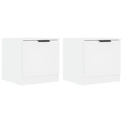 Vidaxl Nočna omarica 2 kosa bela 40x39x40 cm