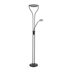 Globo 59038SD - LED prigušiva podna lampa EBRO 20W/230V + 4W 3000K crna