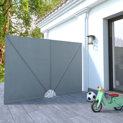 Den Zložljivo stransko platno za teraso sivo 240x160 cm