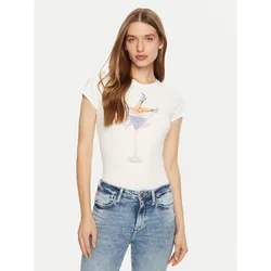 GUESS Majica TINI BOOTS R5 moder denim/sivka/pitaja/bela