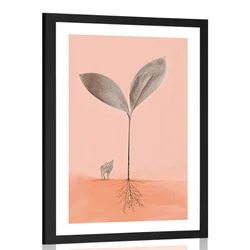Plakat s paspartujem smisel narave - 20x30 white