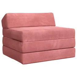 Sofa na razvlačenje Ružičasta 200 x 70 x 10 cm Baršun