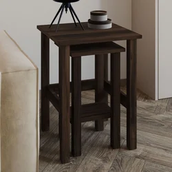 Hanah Home Set stočića, 2 komada, Braon