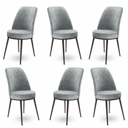 HANAH HOME Set 6 stolica Dexa Grey Brown