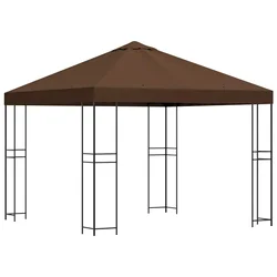 Gazebo 3 x 3 m Smeđa Poliester i čelik 190 gsm