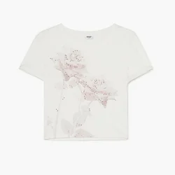 Cropp - Majica s aplikacija - white