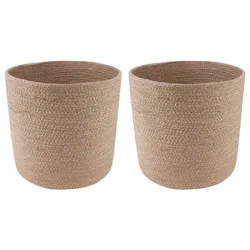 Set saksija za biljke 2 pcs Prirodna O 28 x 28 cm 100% Jut
