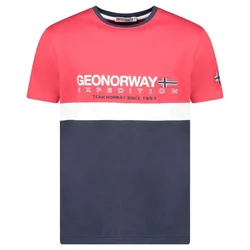 Geographical Norway Muška majica Jdouble db 254, Crveno-teget