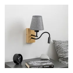 Brilagi - LED zidna lampa NUBILA WOOD 1xE27/25W/230V + LED/3W hrast/siva