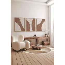 Wallity slika 3Dartsoho77, 3 dijela, 33 x 48 cm