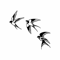 WALLXPERT Zidna dekoracija Swallows 294