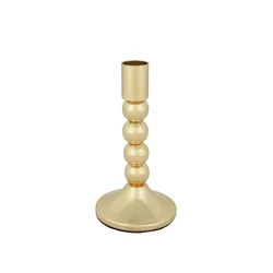 BAROK SVEĆNJAK METALNI GOLD 15cm