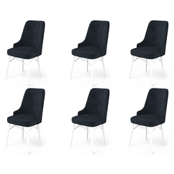 Hanah Home Set stolica Pare, 46x94x46 cm, 6 komada, Antracit-bele
