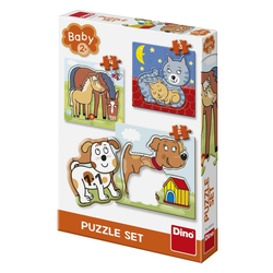 Dino živali 3-5 komplet puzzle za dojenčke