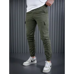 Denistar Muške pantalone 100/2225, Kargo, Maslinaste