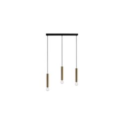 Leuchten Direkt 15618-60 - Luster na sajli BRUNA 3xE27/60W/230V mesing