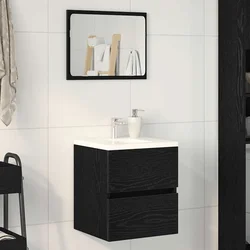 Ormarić za umivaonik u kupaonici crni hrast 41x38,5x45 cm inženjerski drvo