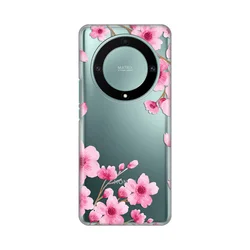 Silikonska maska za Honor Magic 5 Lite Rose Flowers Print Skin providna