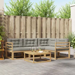 Set vanjskih sofa 5 pcs Bijela i svjetlosiva 79 x 79 x 37 cm