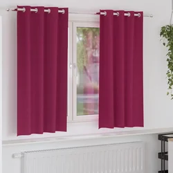 Zavjese za blackout s prstenovima 2 pcs Vinska crvena