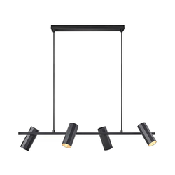 Nordlux - Luster na sajli ALANIS 4xGU10/15W/230V crna