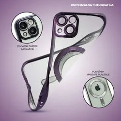 Futrola CAMERA PROTECT MagSafe za iPhone 15 (6.1) ljubicasta