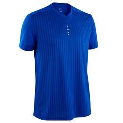Majica kratkih rukava za nogomet F500 za odrasle plava