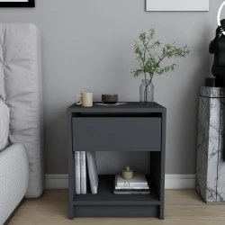 Hanah Home Noćni ormarić Sheridan 44,6x52,8x35,9cm Antracit