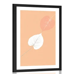 Plakat s paspartujem dotik listov - 30x45 no frame