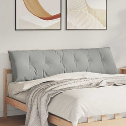 Jastuk za leđa Svijetlo siva 180 x 50 cm Mikrofiber tkanina