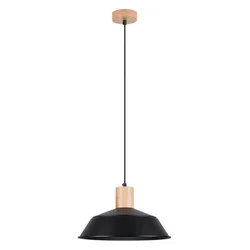 Sollux SL.1322 - Luster na sajli FANO 1xE27/15W/230V prečnik 34 cm crna