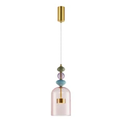 LED luster na sajli ARTE LED/12W/230V, prečnik 16 cm, mesing