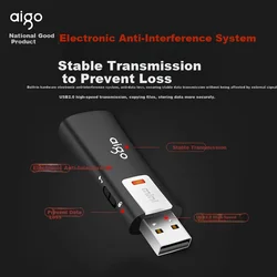 Aigo USB Flash memorija L8202, 64GB, USB 2.0, Crna