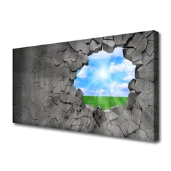 tulup.si Slika na platnu Hole razpokan wall 140x70 cm