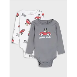 Sinsay - Pamučni bodiji sa motivom Mickey Mouse 2 komada - antracit