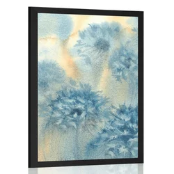 Plakat modri regrat v akvarel varianti - 60x90 silver