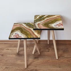 Hanah Home Set klub stočića 2Shp296, 2 komada, Šareni