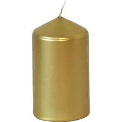 Stebrna sveča potopljena zlata 10 cm