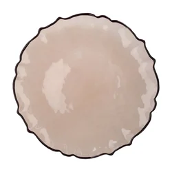 Tognana Tanjir Galassia Table Aimable, Talasasti, Stakleni, 33 cm, Roze